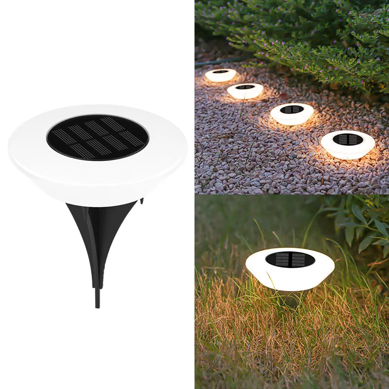 1/4PCS Solar Outdoor Lights 14LED Waterproof Lawn Lamp,360° Floor Lighting for Garden Yard Driveway Patio Camping Summer Decor