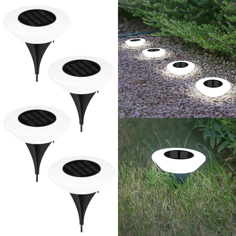 1/4PCS Solar Outdoor Lights 14LED Waterproof Lawn Lamp,360° Floor Lighting for Garden Yard Driveway Patio Camping Summer Decor